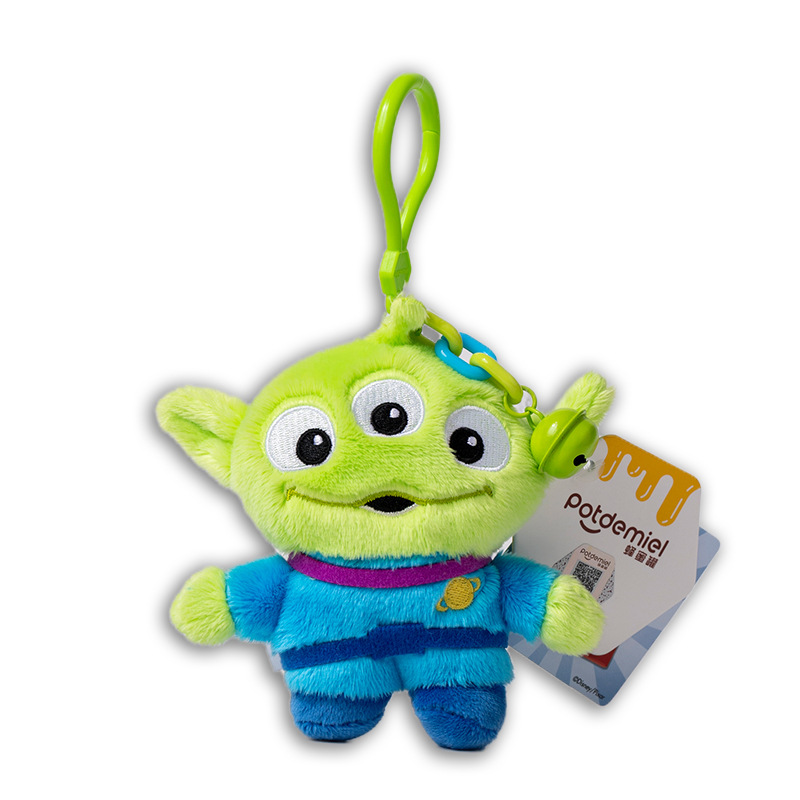 Genuine Disney autorizó la nueva muñeca de peluche Strawberry Bear Pooh Stitch juguete colgante de tres ojos