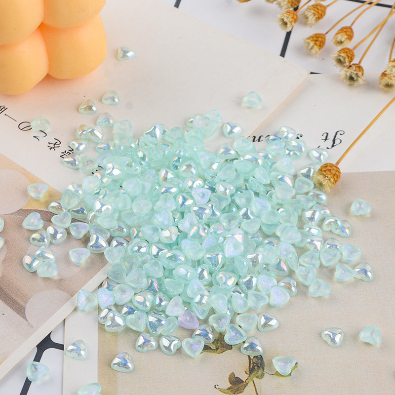 Nail drill flat AB color peach heart Mini small size special-shaped diamond acrylic nail decoration resin semi-finished products wholesale Nail drill flat AB color peach heart Mini small size special-shaped diamond acrylic nail decoration resin semi-finished products wholesale