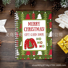 跨境新品MERRY CHRISTMAS GIFT CARD BOOK圣诞快乐礼品卡册耐用版