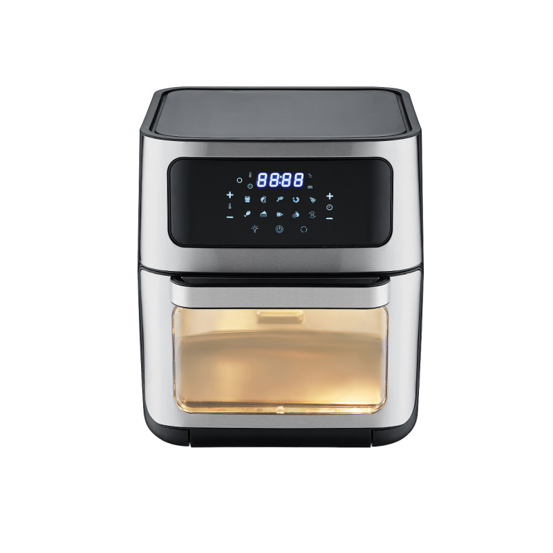 Horno de aire de 12 litros puede ser transparente para el hogar puede apoyar el logotipo de EE.UU., Europa, Reino Unido y el comercio exterior automático sin humo