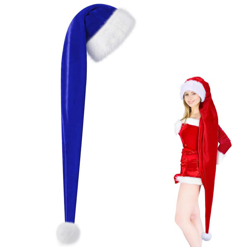 メーカー1.5メートル赤青成人児童延長クリスマス帽クリスマス装飾品ロングクリスマス|undefined