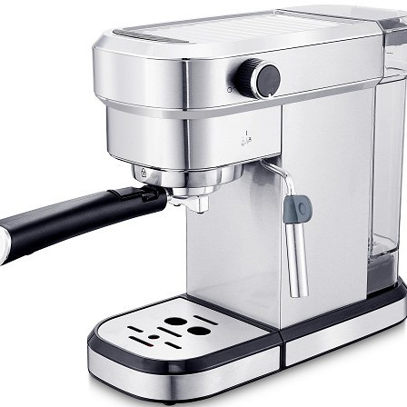 15bar semiautomático máquina de café de bomba de alta presión de vapor de leche de acero inoxidable máquina de café con reloj