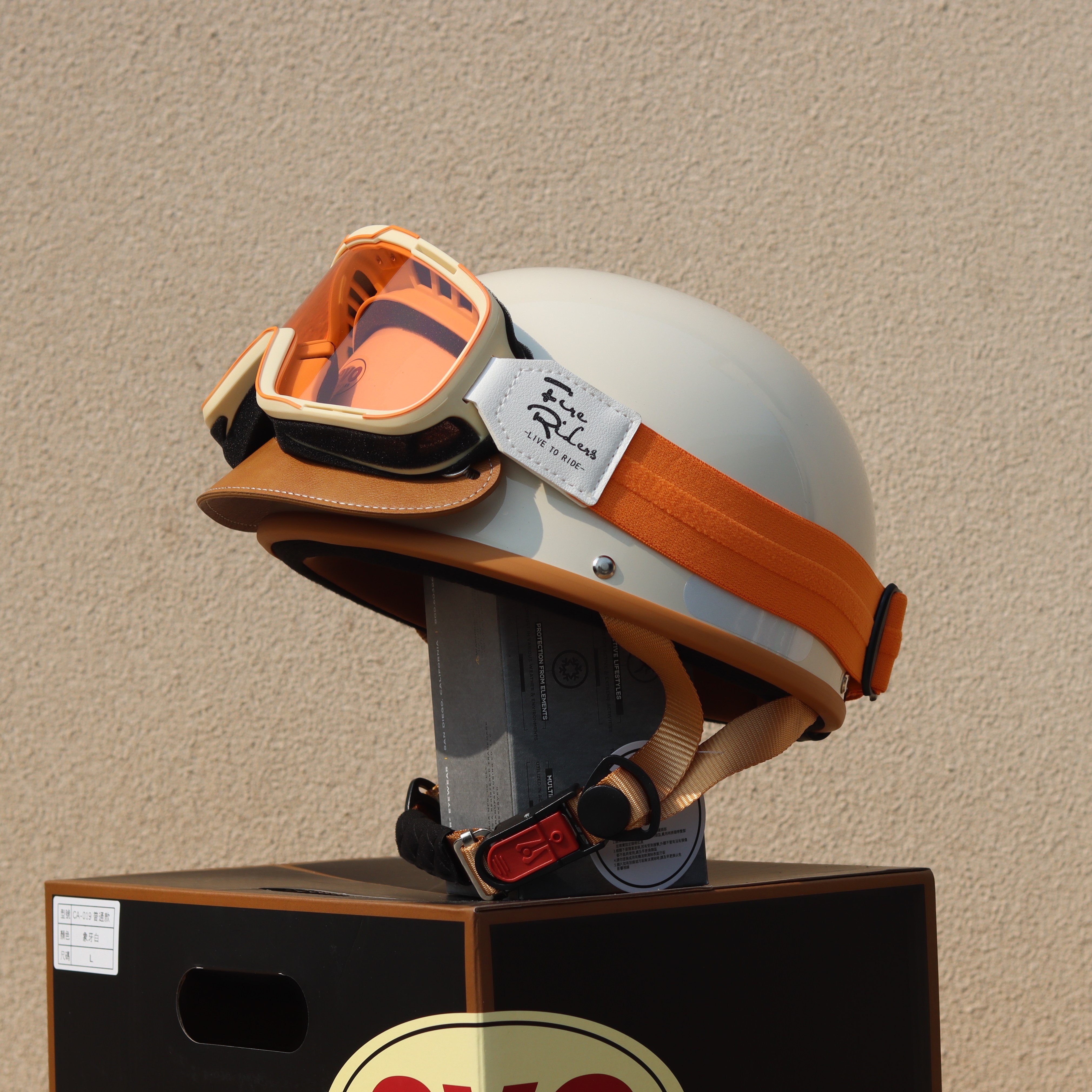 Shiyong Taiwan Retro Half Helmet Motorcycle Electric Lightweight 3C Summer (Auto Parts and Accessories) - s-size-recommendation-s53-55-head-circumferencem56-58l59-61