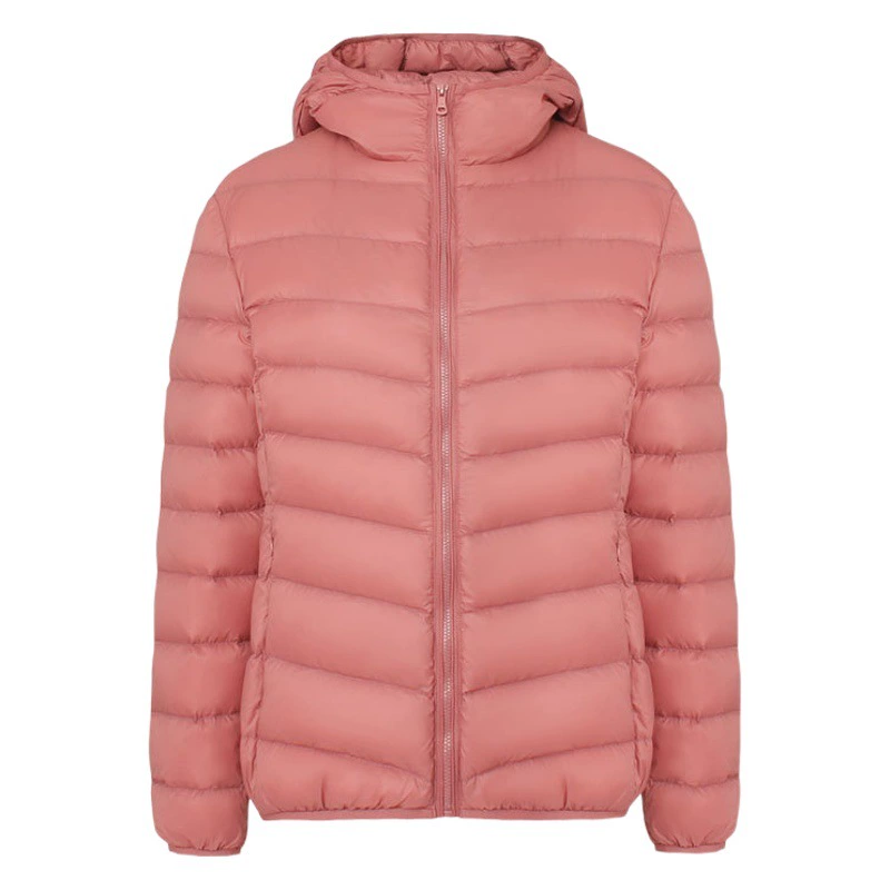 Трансграничный дропшиппинг, легкий пуховик для женщин, новая осенне-зимняя куртка с капюшоном 90, бархатная однотонная повседневная теплая куртка больших размеров