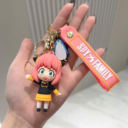 Animation Cartoon Spy Play House PVC Soft Rubber Keychain Aniya Cute Doll Pendant Keychain Wholesale