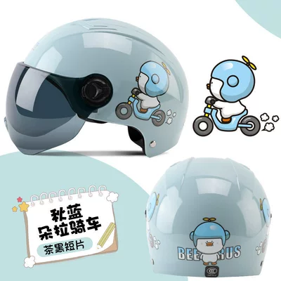 3C Certified Electric Vehicle Helmet, Motorcycle Helmet for Men and Women, Suitable for All Seasons, Summer Sun Protection Half Helmet, Safety Helmet That Doesn'T Flatten Hair (Motosiklet dəbilqələri) - one-size-fits-all-3c-paint-qiulan-cycling-sunscreen-short-lenses