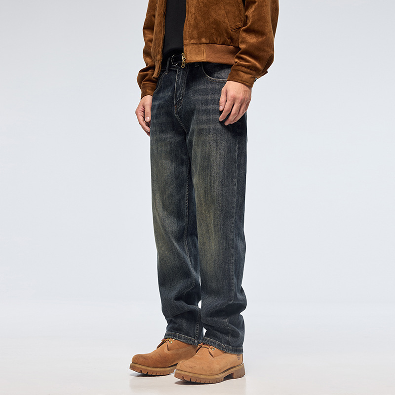 American Style Retro Jeans Men's Autumn 2024 New Straight Tube Loose Casual High-end Washed Stretch Trendy Pants American Style Retro Jeans Men's Autumn 2024 New Straight Tube Loose Casual High-end Washed Stretch Trendy Pants