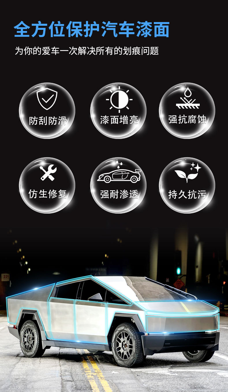 Suitable for Tesla Cybertruck Full Car Protective Film Cyber Pickup Tpu Protective Film Protection