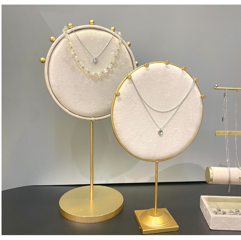 158g Weight Jewelry Display, Jewelry Display Bust, Jewelry Rack Classification 1 Piece Velvet Metal Vintage Style Classic Style Geometric Round Jewelry Display Jewelry Display Bust Jewelry Rack