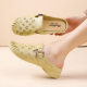 Transparent Thick Bottom Air Baotou Half Slippers Non-slip Women's Summer 2025 New Wedge Shoes Loafers Mueller Shoes