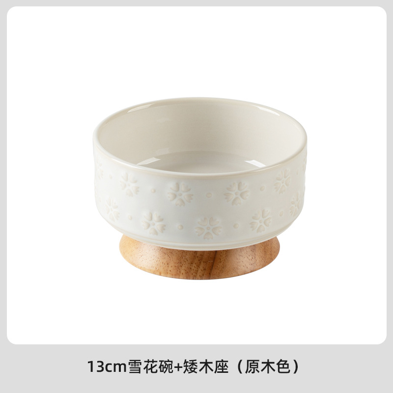 Cerámica de alto valor, gran mascota de pies altos, tazón para beber para gatos, protección para el cuello, anti-volcado, gato, lavabo para perros, Amazon transfronterizo