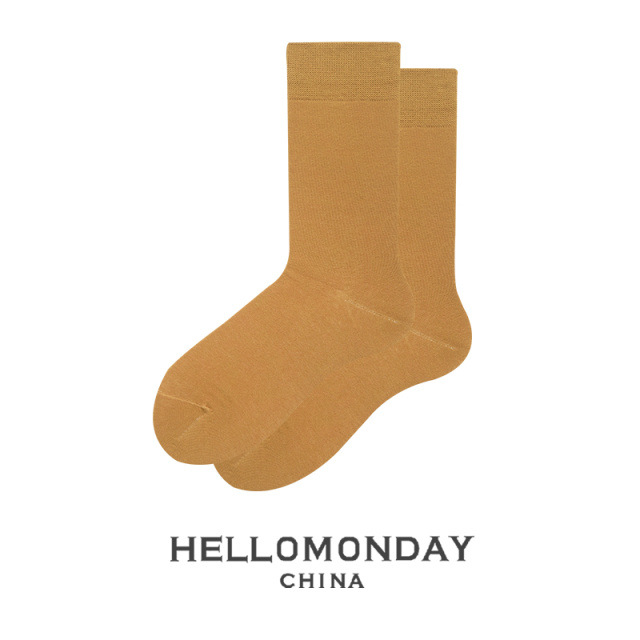 34012 Zhuji calcetines de dopamina de color sólido medias de hombre mediados de la pantorrilla ins moda estilo preppy mujeres retro japonesas
