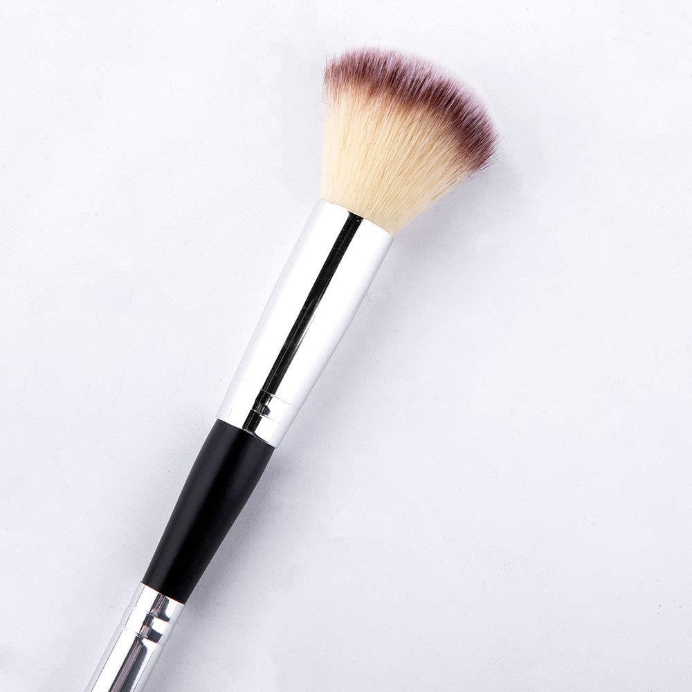 Nuevo solo cepillo de maquillaje de doble cabeza de polvo suelto cepillo de sombra de ojos multifuncional cepillo de maquillaje cepillo suelto herramientas de belleza en stock