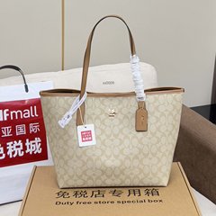 寇家2025新款City33托特包百搭大容量购物袋复古老花手提单肩女包
