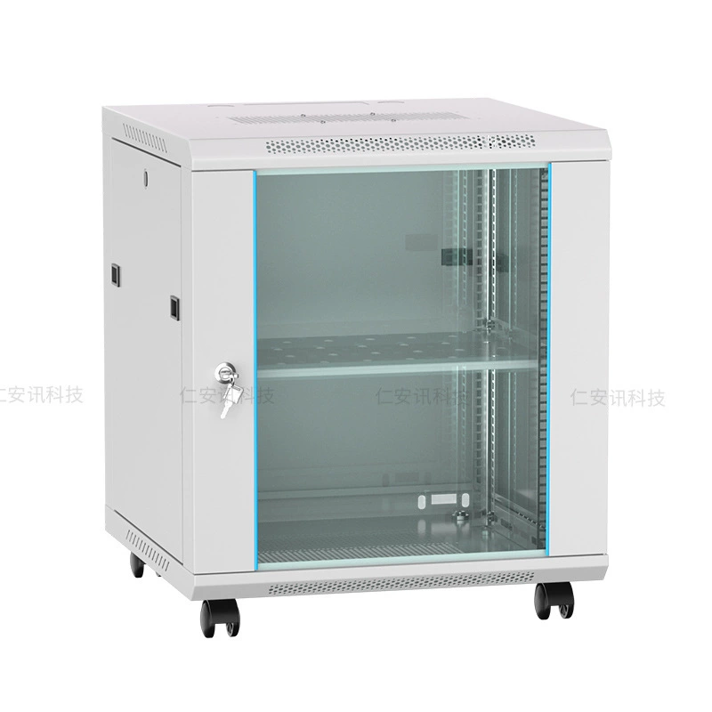 Thickened 12U network cabinet wall-mounted monitoring amplifier switch weak current box 19-inch audio cabinet floor-standing