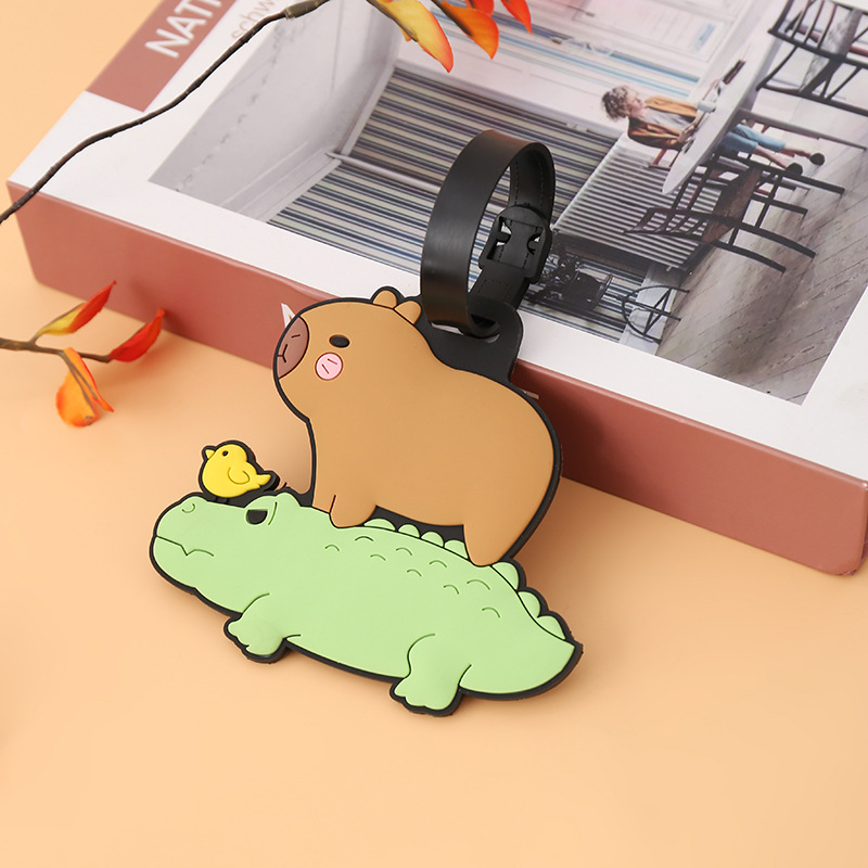 Capybara bagagerem i silikon för väskor och ryggsäckar_voghion.com