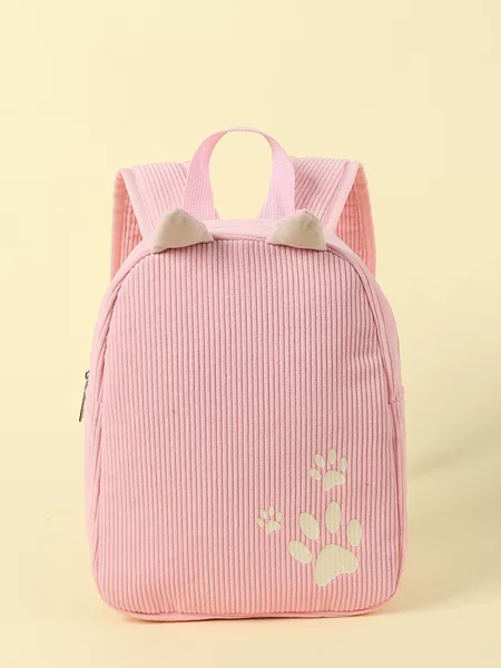 Cross-border Hot-selling Kindergarten Schoolbag Children Girls Boys Corduroy Multi-color New Solid Color Baby Cute Bag