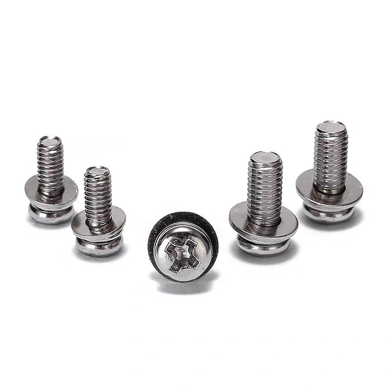 现货 304不锈钢半圆头/盘头/平圆头/7380/内六角平弹垫三组合螺丝