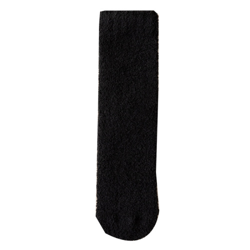 65g thickened warm mid-calf socks anti-slip home sleep socks for women autumn and winter solid color coral velvet floor socks
