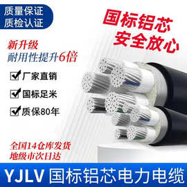 国标铝芯VLV22 3 4 5芯50 70 95电缆120YJLV150铝线185 240平+1相