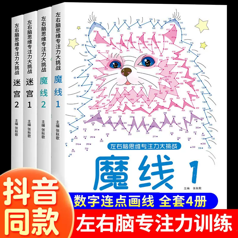 左右脑思维专注力迷宫大挑战幼儿园迷宫魔线儿童益智游戏书