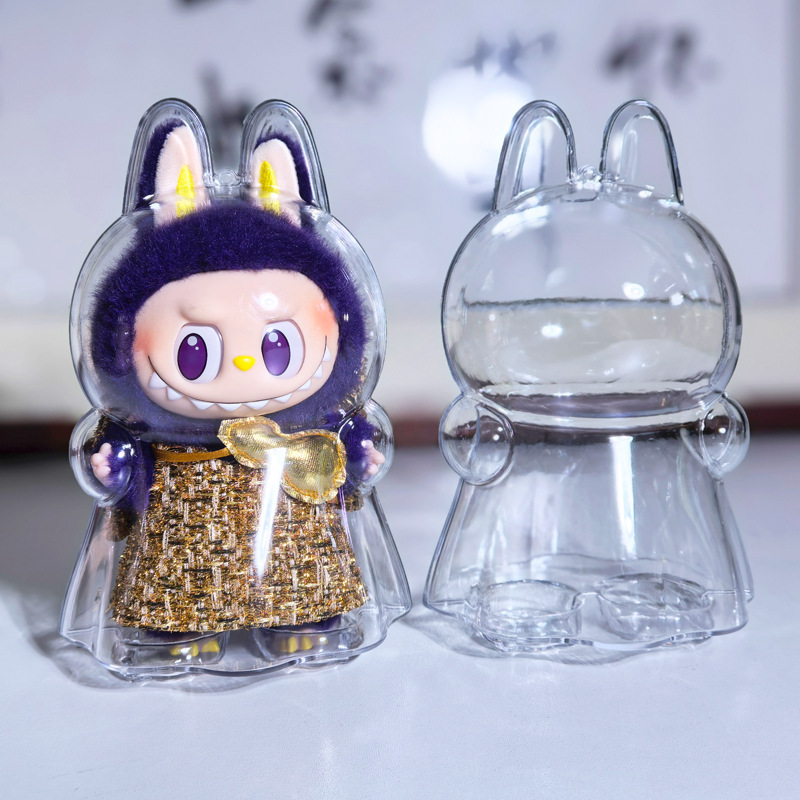 【怠惰な皮の小さい獣のオリジナルの源】LABUBUの布の小さいミラノの透明な保護の殻【高品質】|undefined