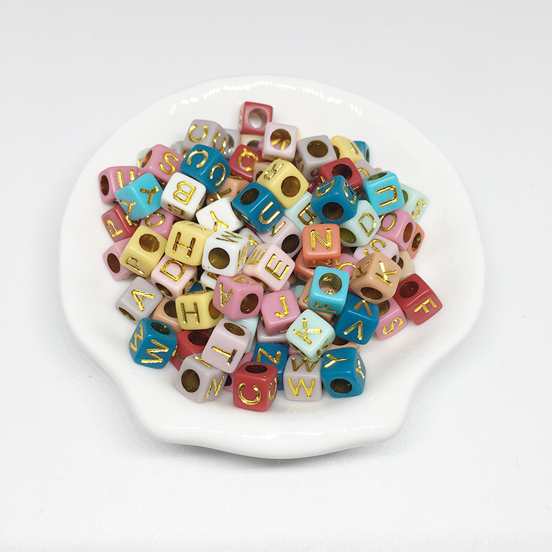 6*6 Morandi color gold letters