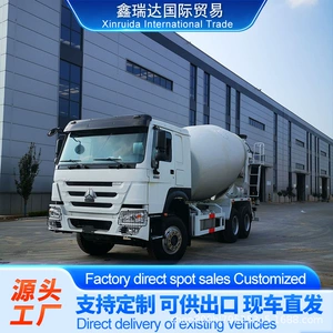 Exported to Africa, Sinotruk Howo 371/375 horsepower, 8*4 rear eight-wheel concrete mixing tank