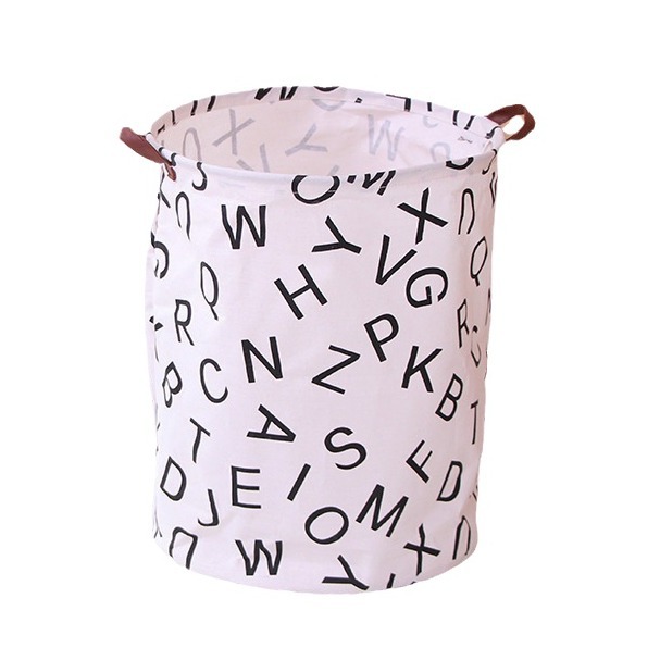 Posta gratuita casera gran cartón plegable tela algodón y lino juguetes caseros almacenamiento barril