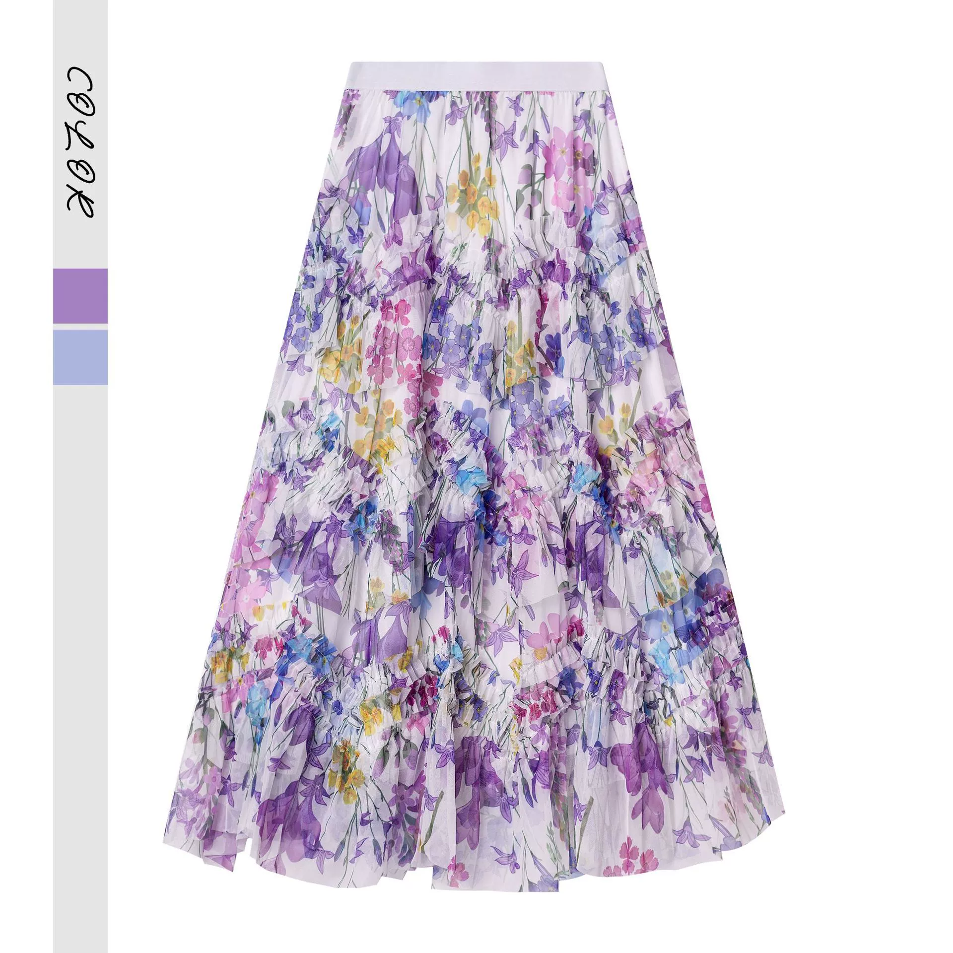 Сшитая юбка с принтом из молока осенью и зимой новая мягкая и удобная юбка с высокой талией