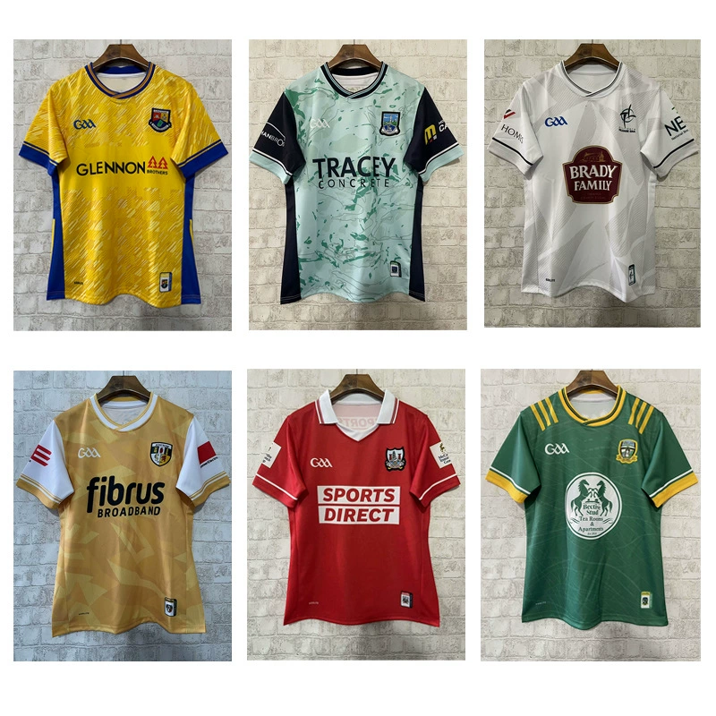 Футболка для регби GAA Mis cork Antrim, мужская, детская, дышащая, быстросохнущая