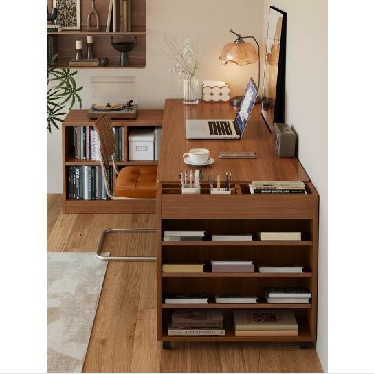 Solid Wood Storage Desk Corner Student Study Table Bedroom Home Writing Desk Simple Modern Computer Desk