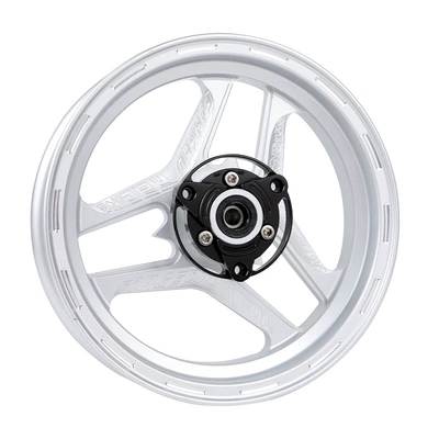 The front wheel hub of Flanders Other Electric Vehicle Accessories - flando-10-inch-ginunder-wheel-hub-silver