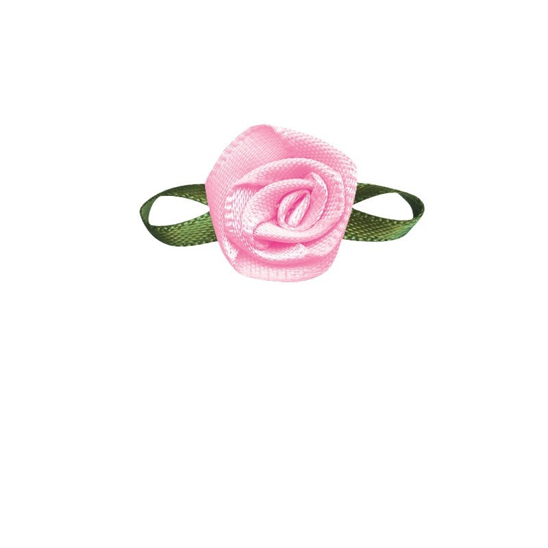 Yao Ming cinta ropa textil accesorios decorativos caja de regalo cinta decorativa rosa hecha a mano con hojas cinta flor