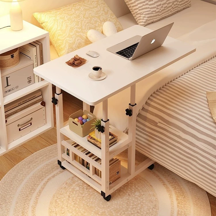 Прикроватный компьютерный стол, стол с регулируемой высотой, студенческий стол, прикроватный столик для общежития для девочек, передвижной небольшой прикроватный шкафчик
