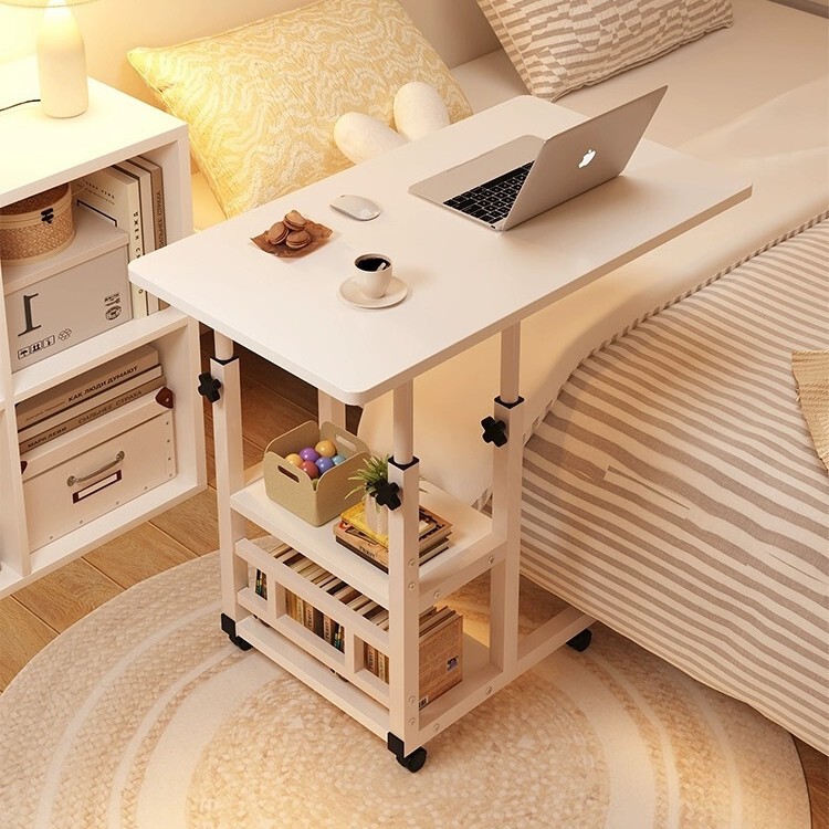 Bed Computer Desk Bedside Table Lifting Table Student Desk Girs' Dormitory Bedside Table Movable Small Table Bed Computer Desk Bedside Table Lifting Table Student Desk Girs' Dormitory Bedside Table Movable Small Table