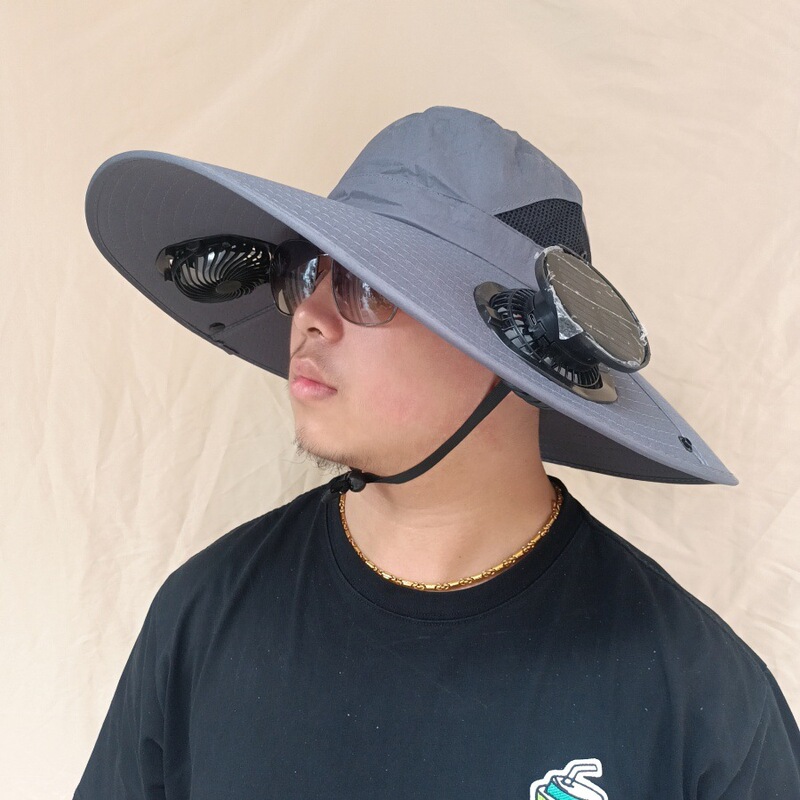 夏ソーラーファンキャップ屋外登山 + USB 充電サンシェード帽子大人の釣り帽子ファン付き日焼け止め帽子|undefined