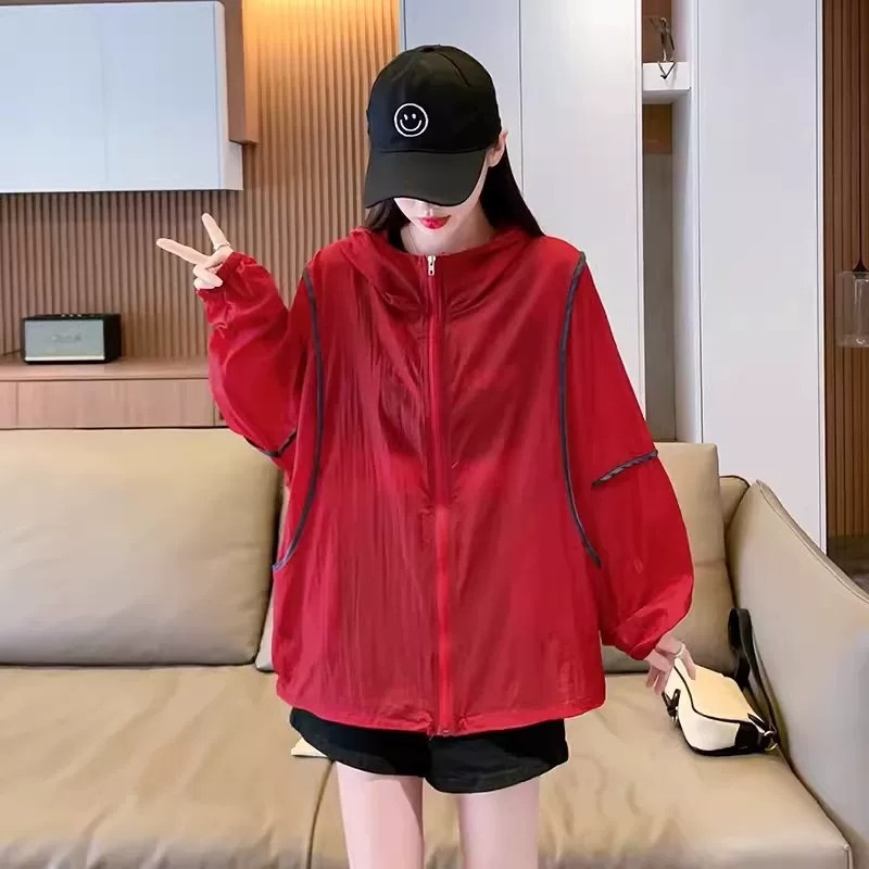 DY805轻薄透气连帽防晒衣外套女装2026夏季新款百搭宽松防晒服ins