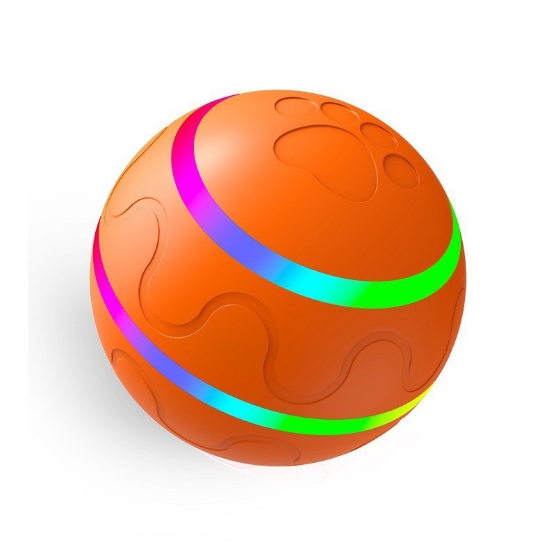Juguete eléctrico para gatos: juguete interactivo con bola rodante inteligente para gatos y perros - Bola rebotadora luminosa