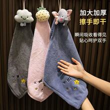 擦手毛巾女生可爱卡通挂式儿童毛巾手帕吸水擦手布洗脸小方巾加厚