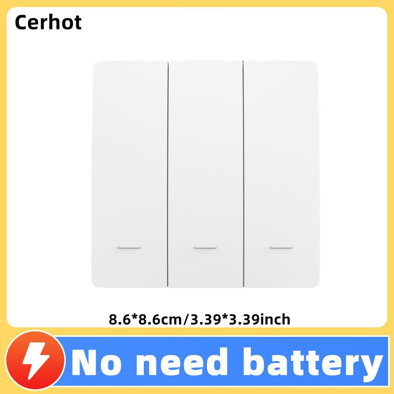 電池不要、防水、スマート、自己発電、ワイヤレス、動力エネルギー式スイッチ、リバウンド式、家庭用、リモート操作、自由に貼れるリモコンボタン|undefined