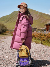 巴拉巴拉儿童羽绒服女童中大童2024新款女孩洋气白鸭绒加安特踏步