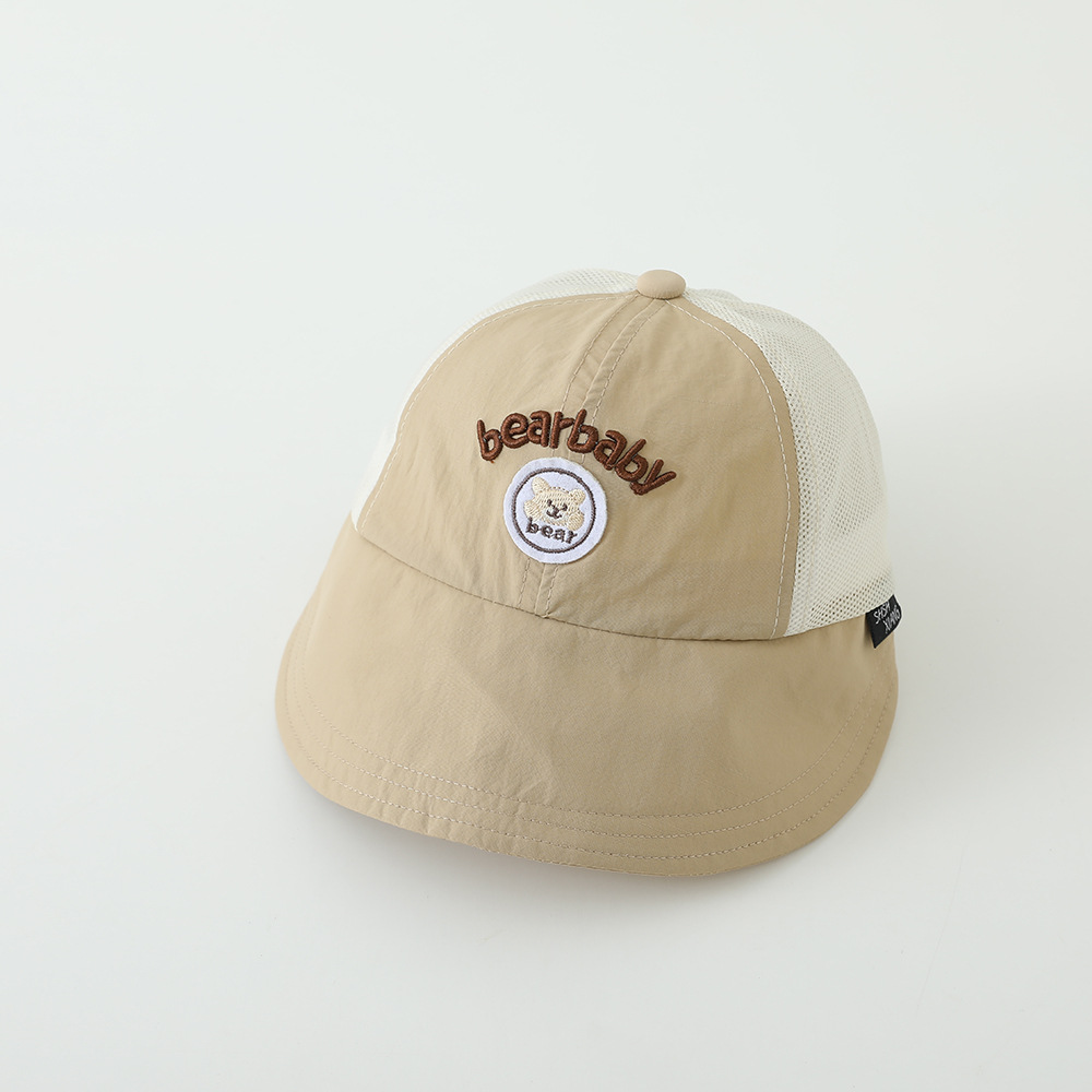 Sombrero de bebé primavera y verano estilo fino de secado rápido y transpirable sombrero de protección solar de ala grande sombrero para el sol lindo para bebés versión coreana