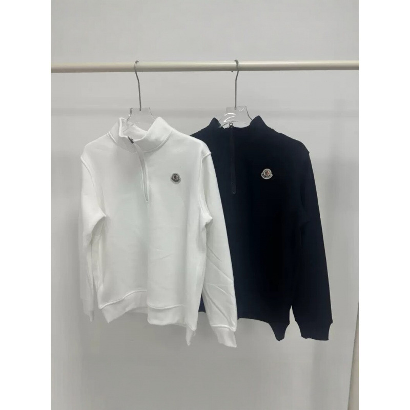 New cotton men's half-zip stand-up collar sweatshirt, loose casual long-sleeve jacket with embroidery, suitable for both men and women