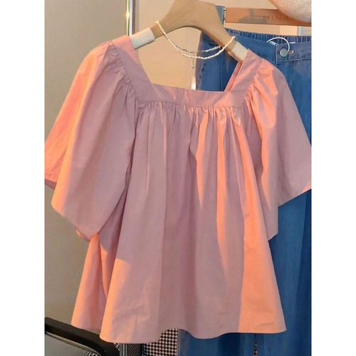 Summer Women's French Playful Lively Street Style Shirts Fashion Youthful Unique Slimming Stunning Top