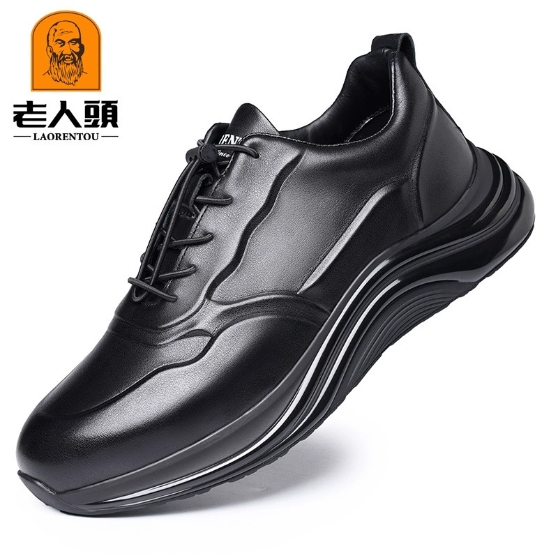 Осенняя Новая повседневная кожаная обувь с головой старика, модная универсальная модная обувь в Корейском стиле, Спортивная мужская обувь на открытом воздухе, 6818-1