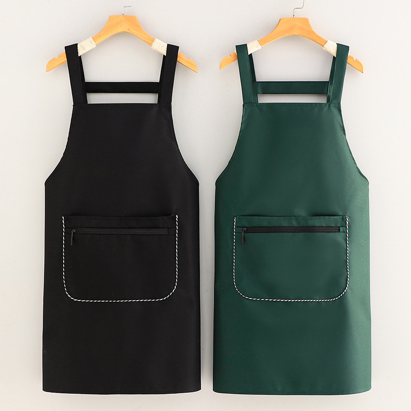 防水防油エプロンメーカー汚れ防止作業服革標準成人袖なし卸売りはロゴ飲食が腰を囲むことができる|undefined