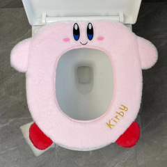 かわいいアニメトイレマット保温冬の柔らかい萌え少女の心トイレリング家庭用トイレマットトイレリング