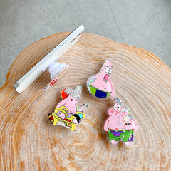 Suitable for Apple and Huawei mobile phones retractable creative cute female new liquid quicksand cartoon folding stand internet celebrity