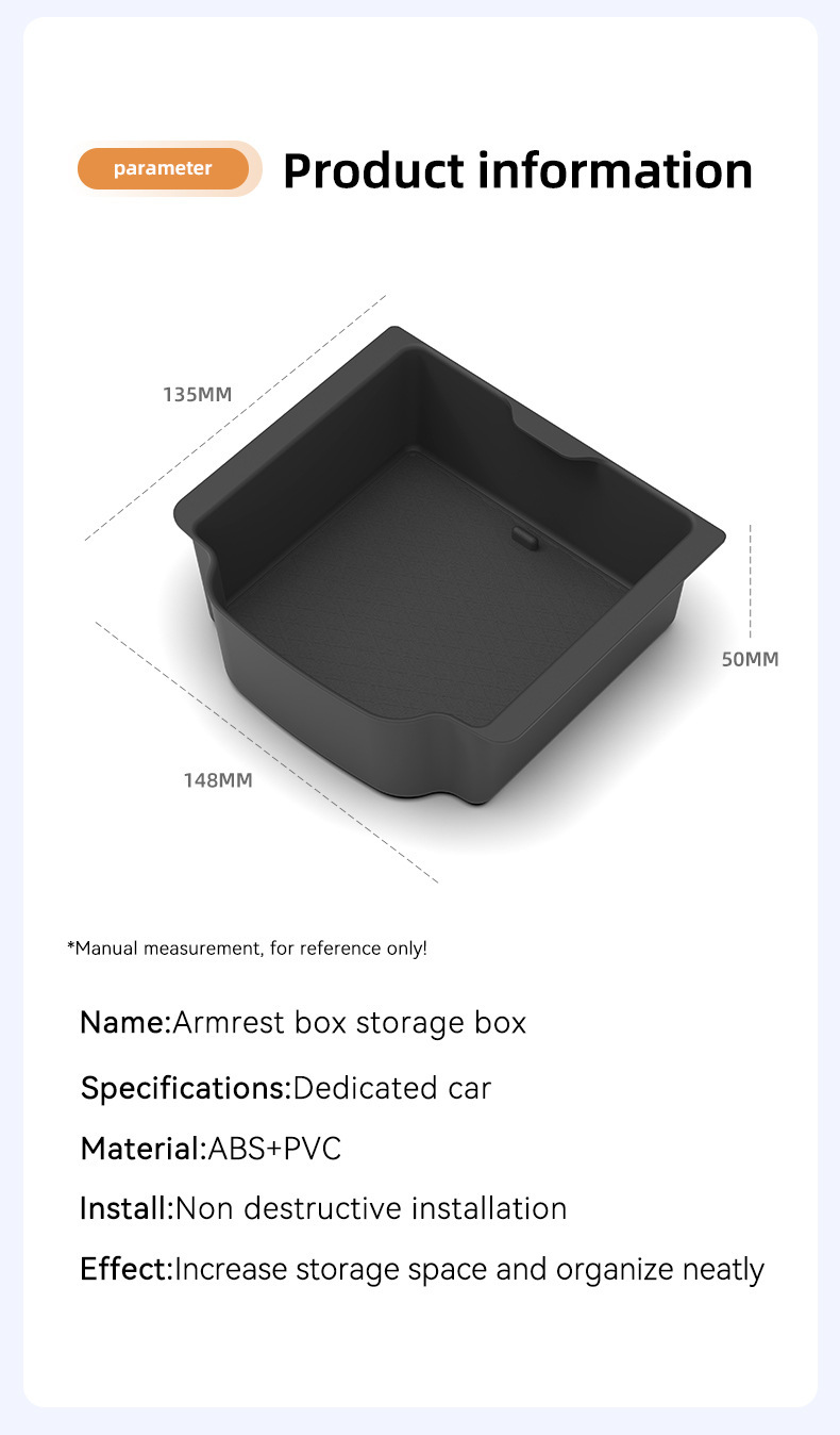 Suitable for 26 models of Prelude road cars, armrest box storage box, central console storage, car accessories, modification parts